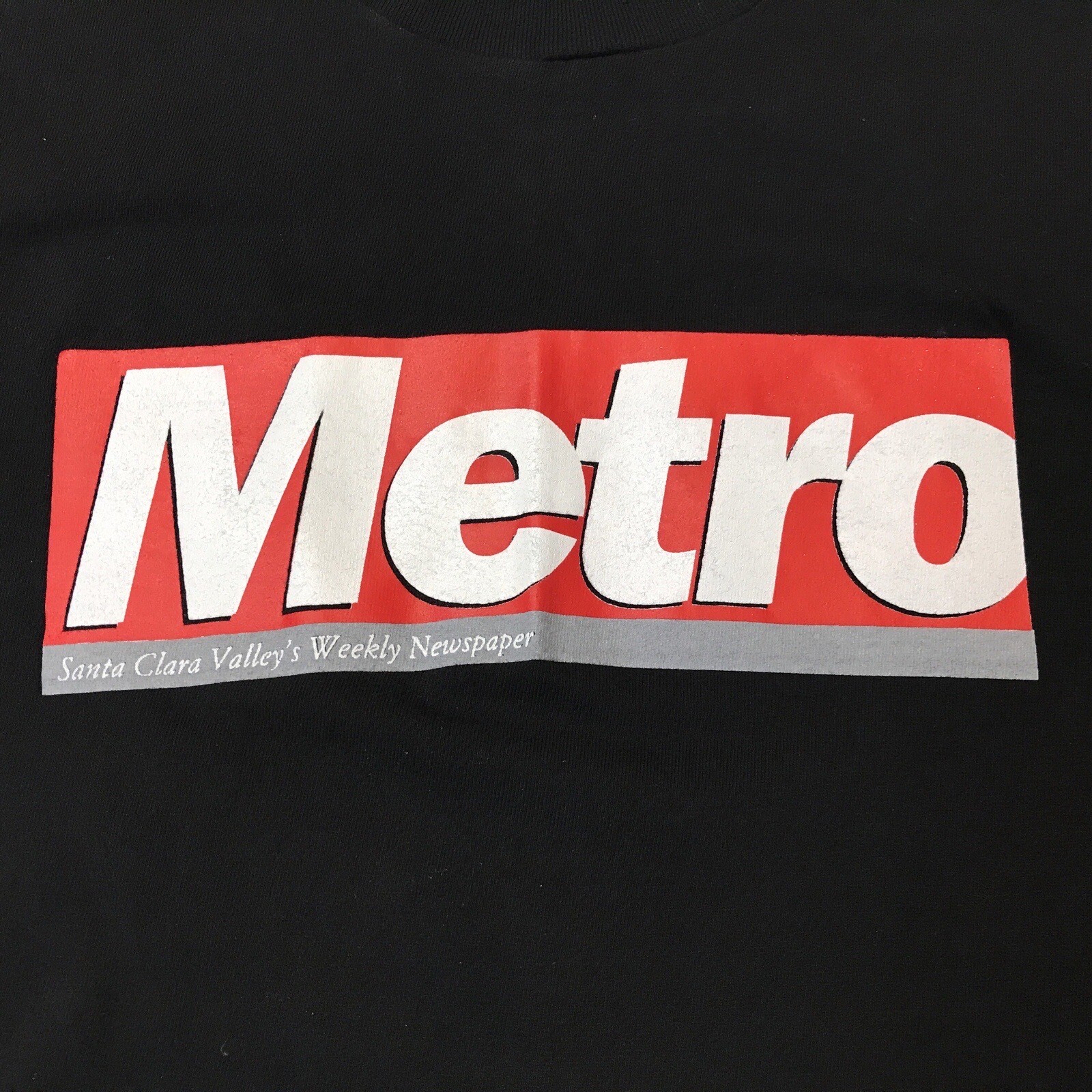 VTG Metro Santa Clara Valley’s Weekly Newspaper T-Shirt Single Stitch Sz M USA