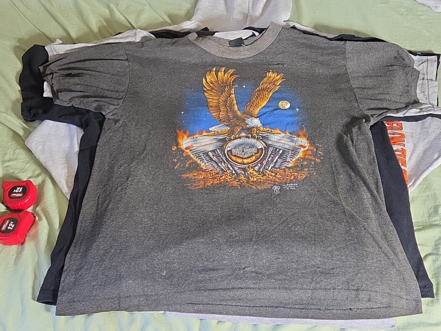 VTG Y2K T-Shirt Lot OF 12 Harley Davidson 3D Emblem Lightning Thunder Mens L-2XL