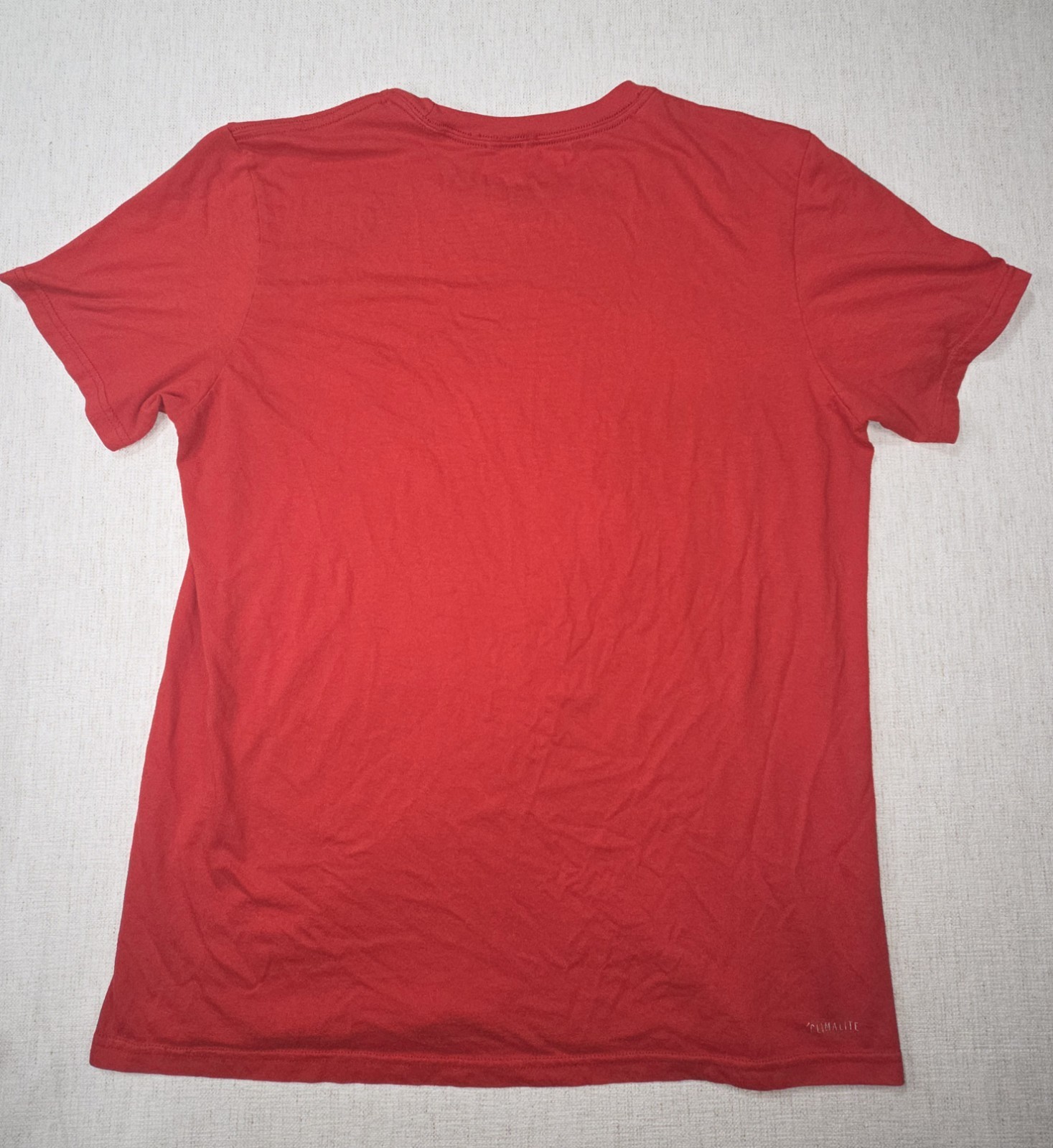 Adidas Performance Tee Red Short Sleeve T-Shirt Cotton/Polyester Size L
