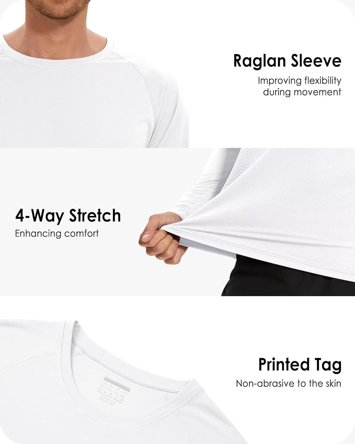 Men’s UPF 50+ Sun Protection UV SPF Shirts Long Sleeve Lightweight Quick Dry Tee