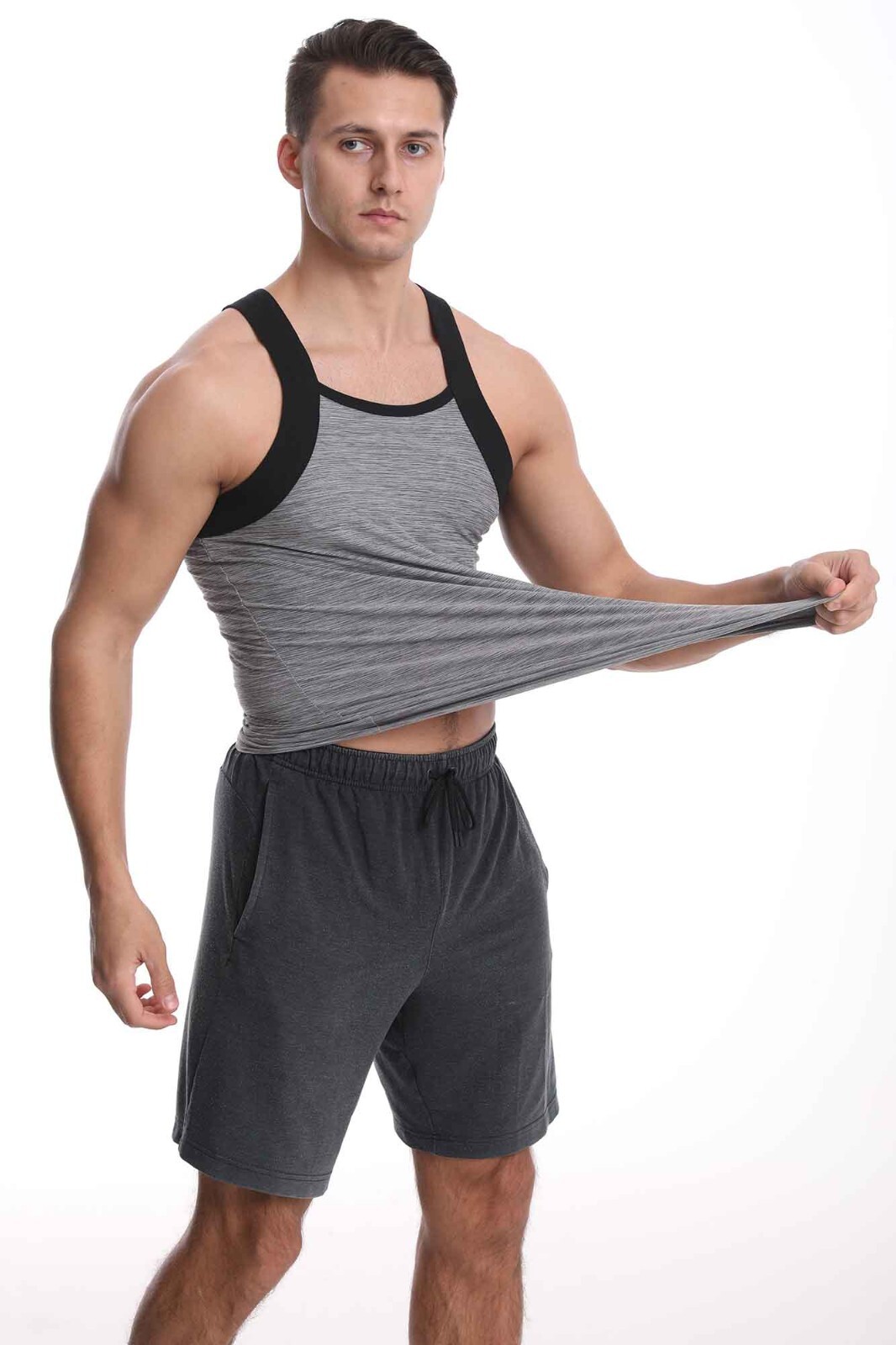 Different Touch Men’s 3 Pack Dry Fit Square Cut G-unit Style Tank Top A-shirts