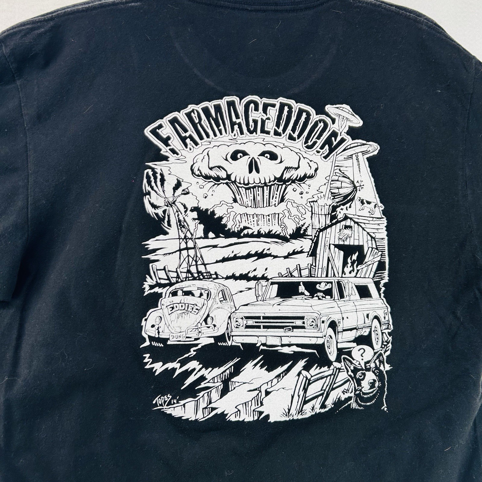 Farmageddon Record Label Graphic Black T-Shirt XL F‘N’A BRO