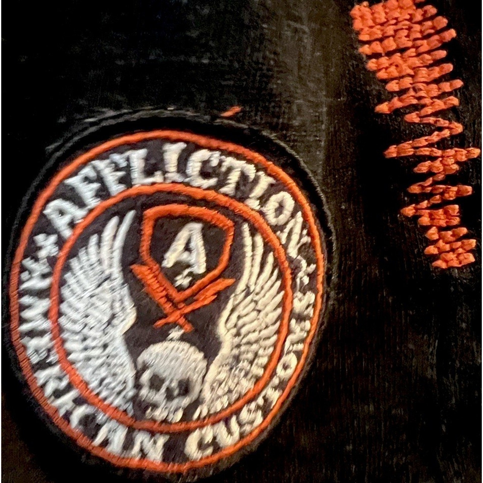 Affliction Live Fast Hooded Henley Shirt XL Skull Cross Wings Biker Goth Y2K