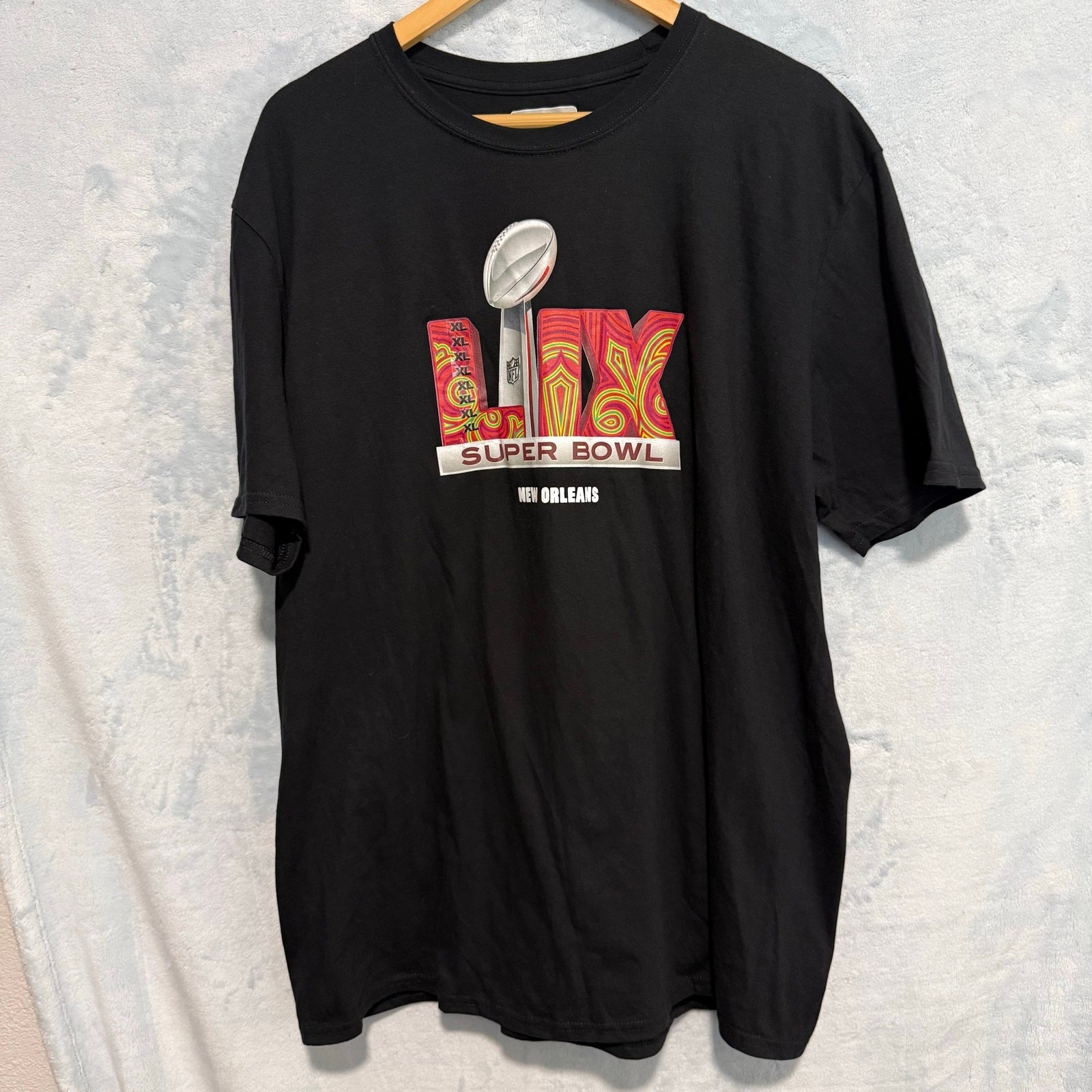 NWT Fanatics Men’s Super Bowl LIX New Orleans Black Graphic T-Shirt XL