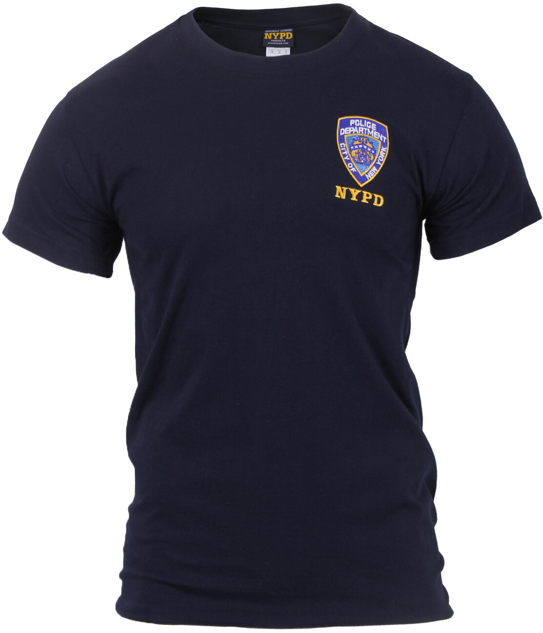 Navy Blue NYPD T-Shirt Official Embroidered Logo Patch NY Police Dept Tee NYC