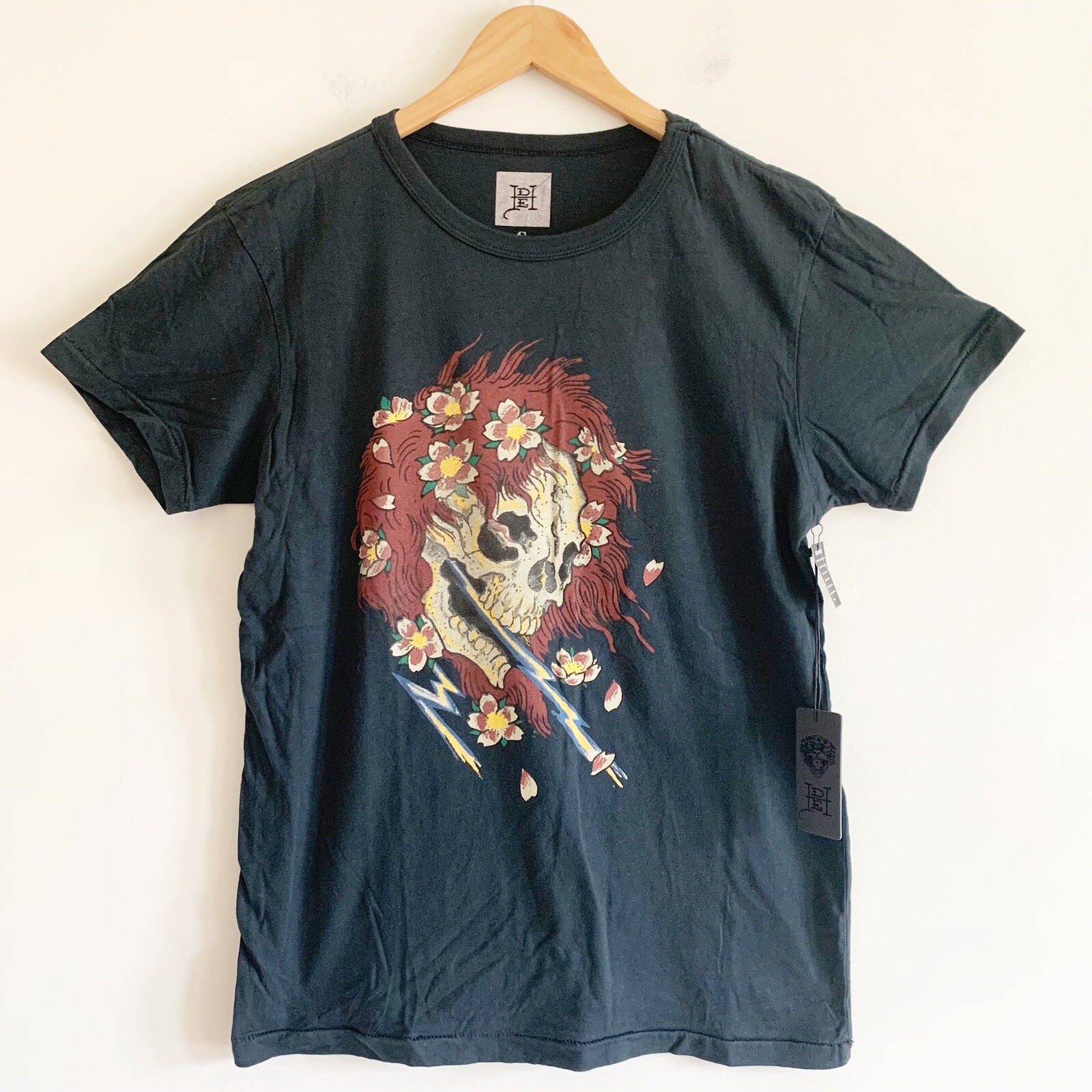 Ed Hardy Archive Lightning Skull Tee Shirt Small NWT