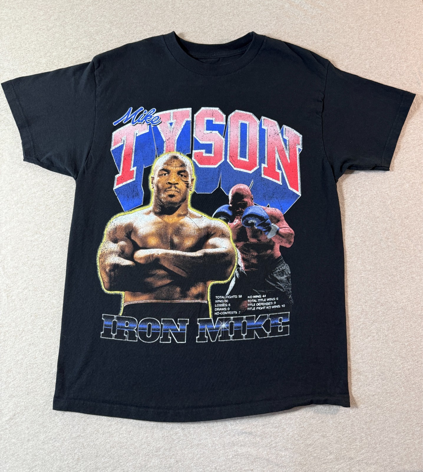 Men’s Iron Mike, Mike Tyson Black Graphic Tshirt, Medium, Excellent Condition