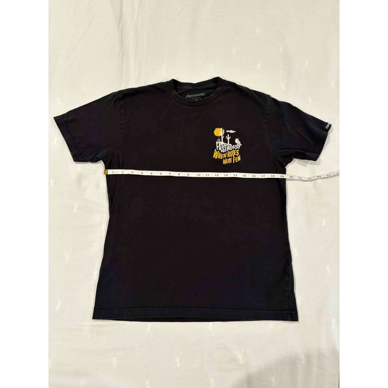 Fasthouse Mens When Rules Were Few Graphic T-Shirt Black Cotton Medium
