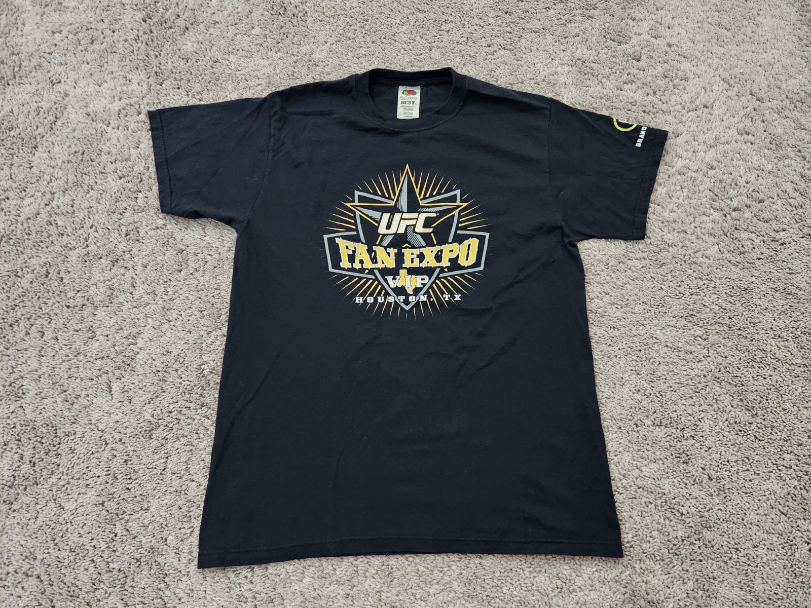 UFC Fan Expo VIP Houston Texas T-Shirt Mens M Fruit of the Loom Black Event