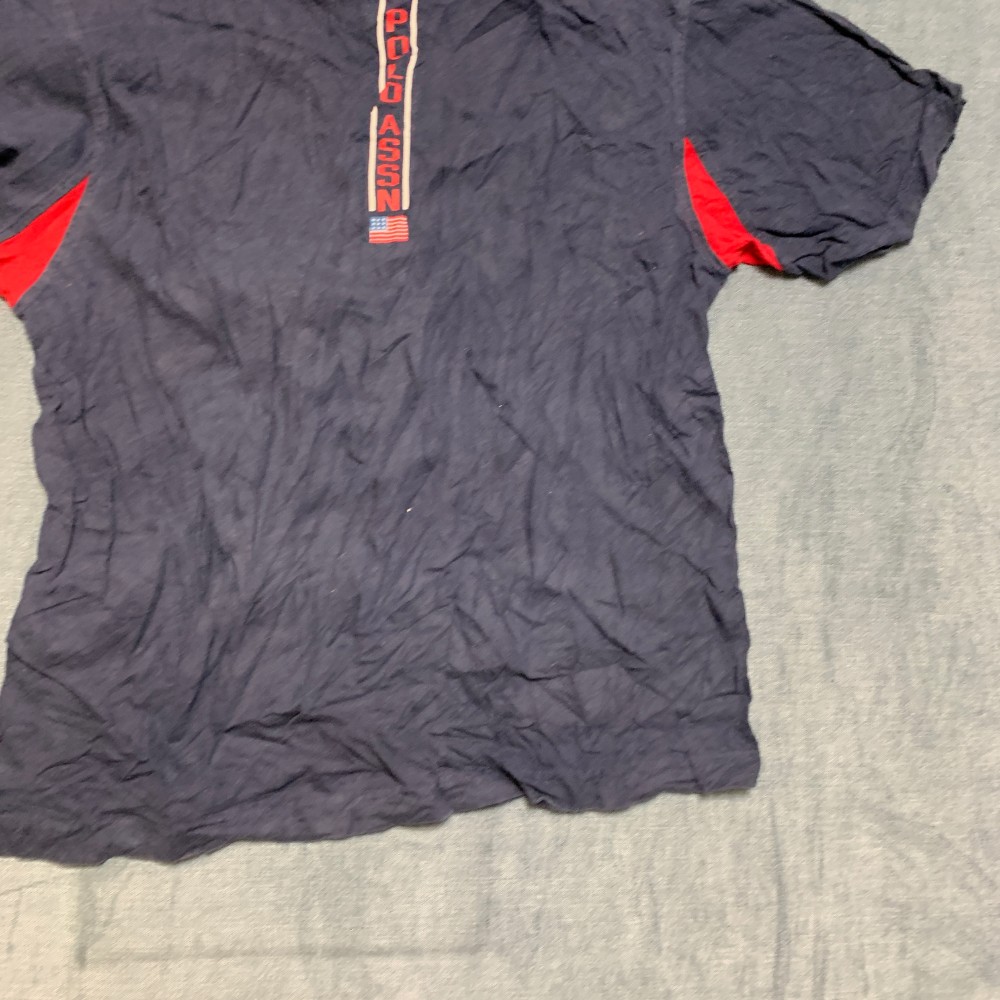 U.S. Polo Assn. T Shirt Mens Medium Navy Blue Graphic Print Casual Short Sleeve