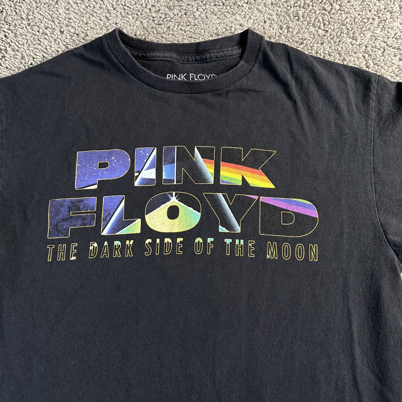 Pink Floyd Shirt Mens Medium Black Dark Side Of The Moon Album Band Tee Rock