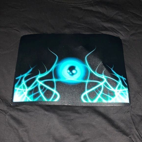 Womens El Flashing Sound Activated LED T-Shirt Skull Black Short Sleeve Size XS