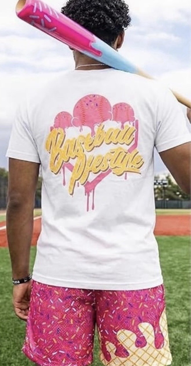 NWT Men’s Baseball Lifestyle 101 Strawberry Ice Cream Shirt Size XL