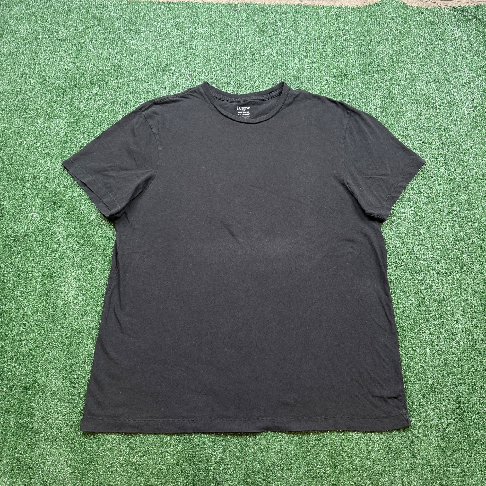 J. Crew Shirt Men’s Size XL Black Short Sleeve Crewneck Slim Washed Casual