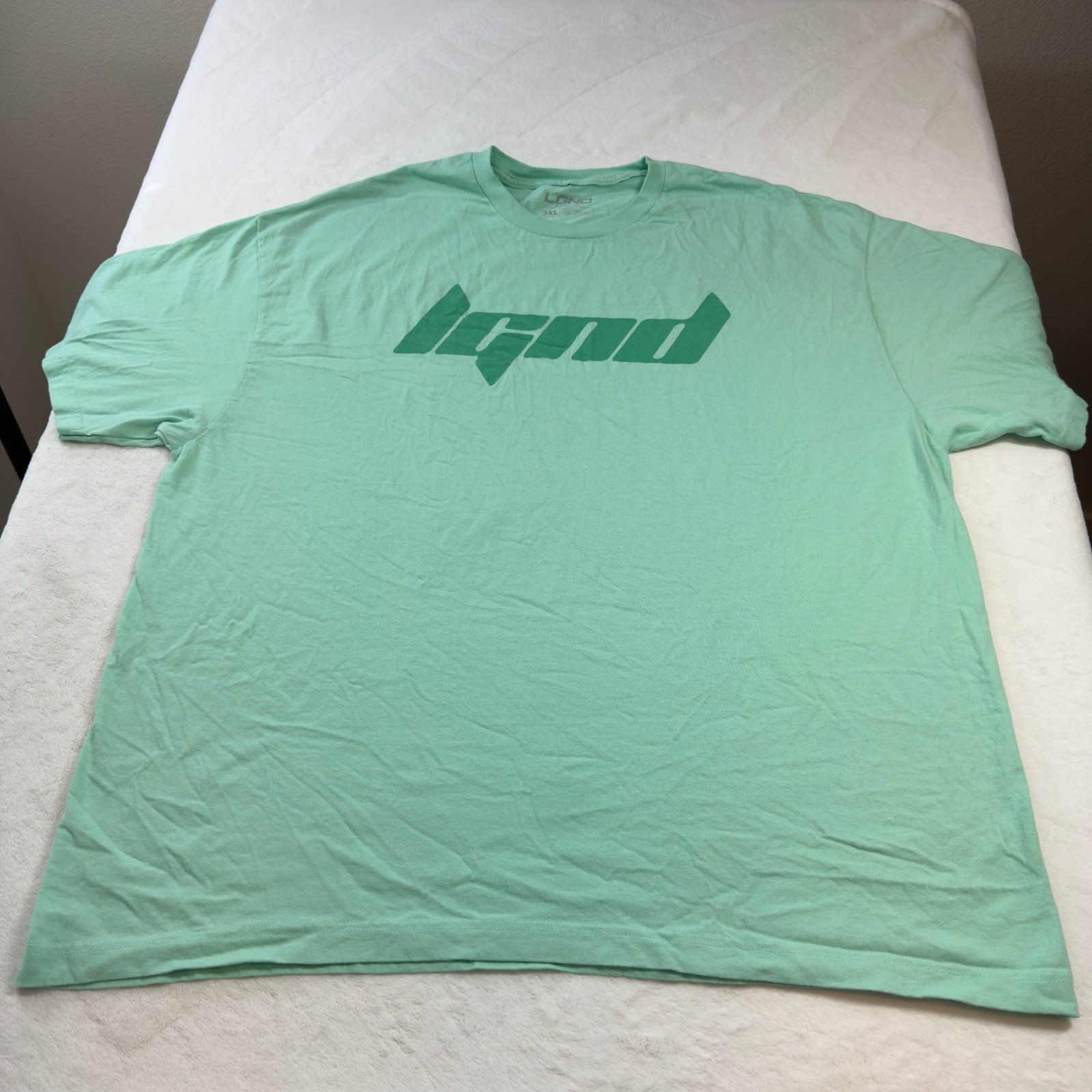 LGND Supply Co Graphic T-Shirt Mens 3XL Mint Green Good Short Sleeve Cotton Tee
