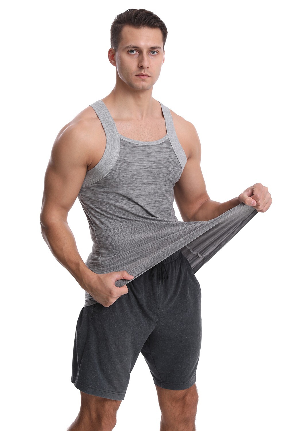 Different Touch Men’s 3 Pack Dry Fit Square Cut G-unit Style Tank Top A-shirts