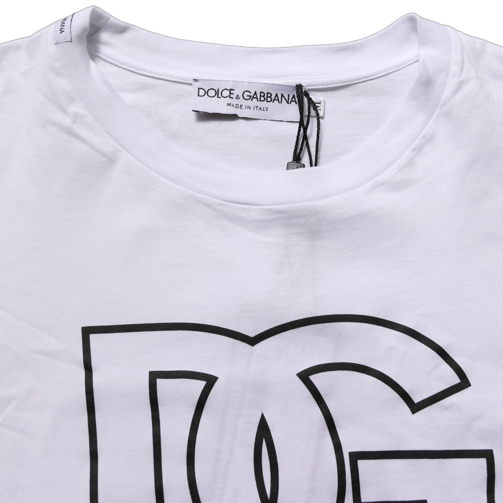 DOLCE & GABBANA T-shirt White DG Logo Print Short Sleeves Men IT48/US38/M 600usd