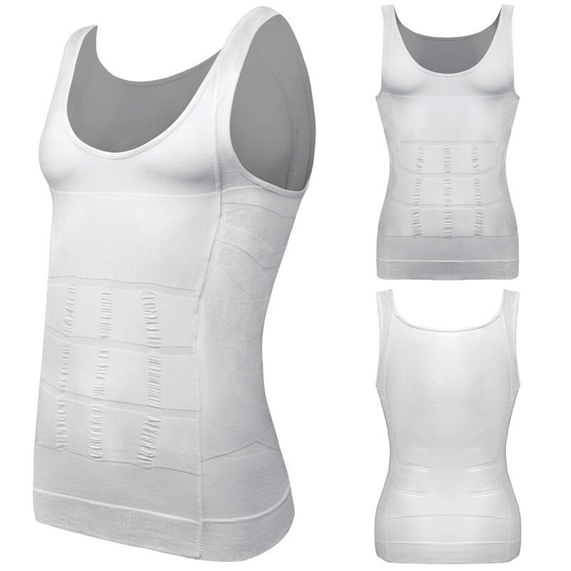 Men Muscle Abs Compression Vest Sweat Body Shaper Tank Top Slimming T-Shirt US