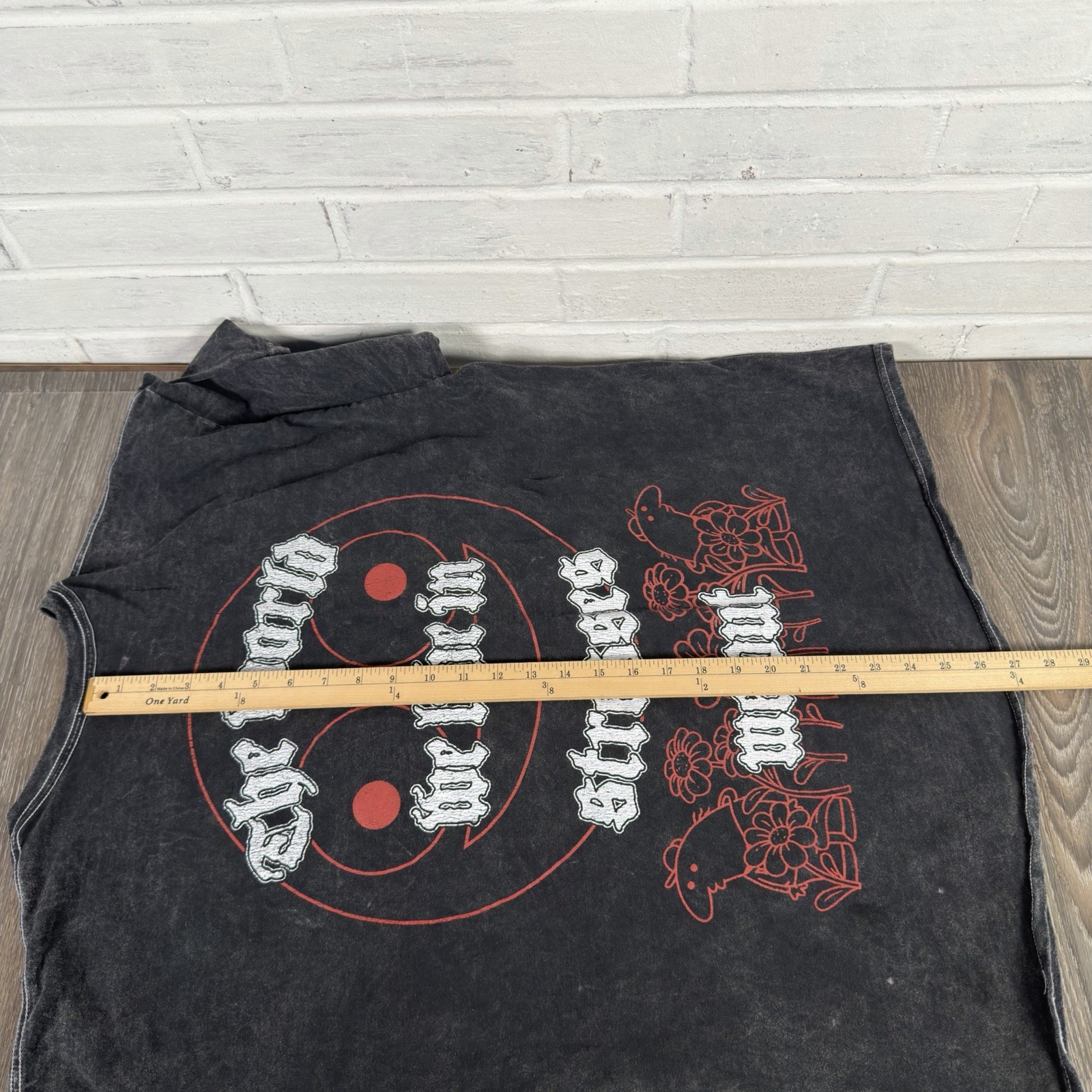 Smiling Friends Charlie Two Sided T Shirt Men Size XL Black Distressed Graphic