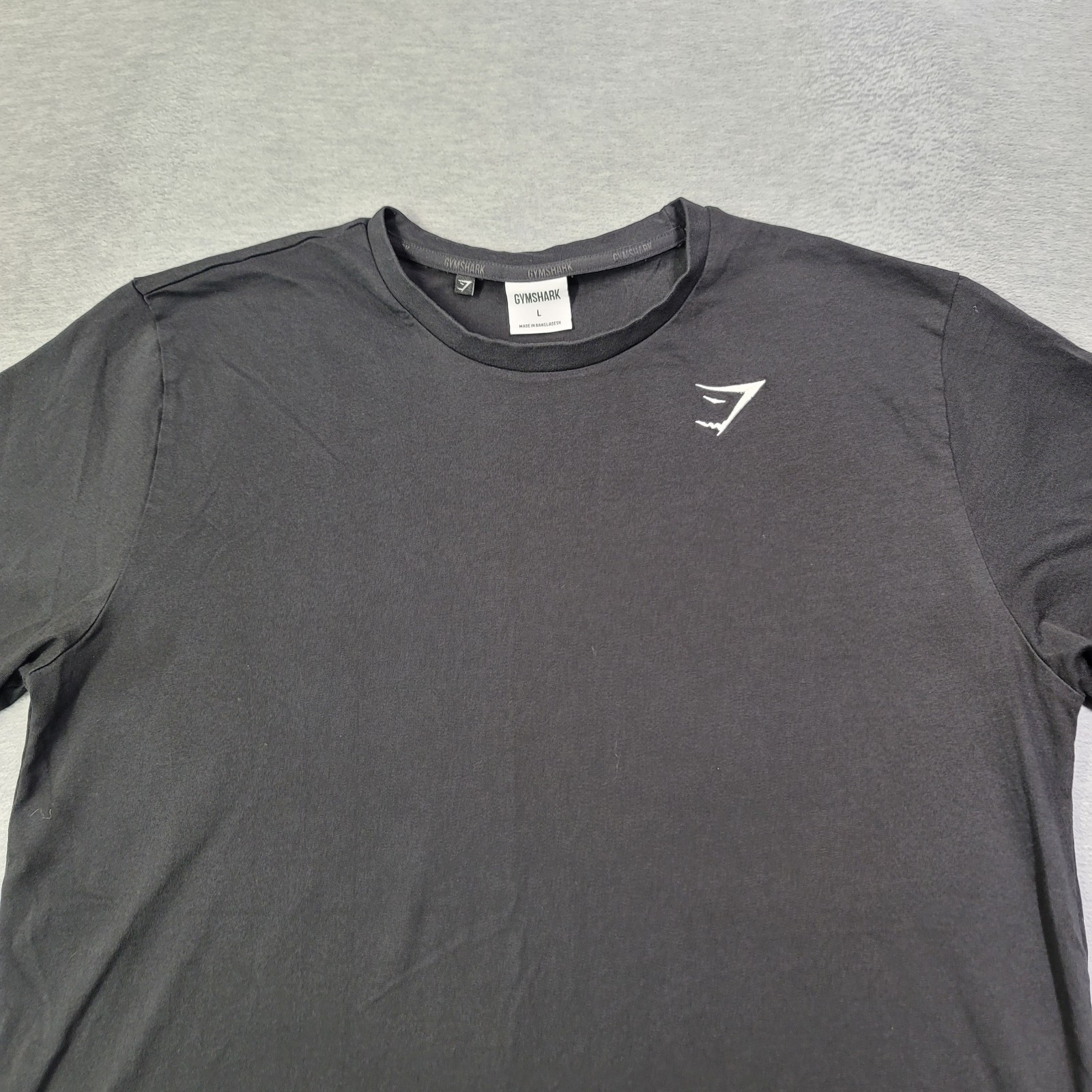 Gymshark T Shirt Mens Large Black Crew Neck Gym Workout Casual Logo