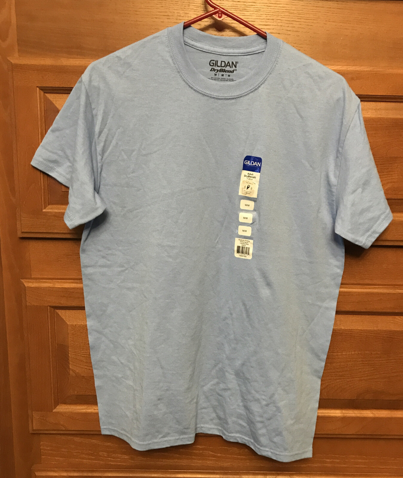 NEW Gildan Mens Med DryBlend 50/50 Cotton/Poly Plain blue T-Shirt S/S G8000 1422