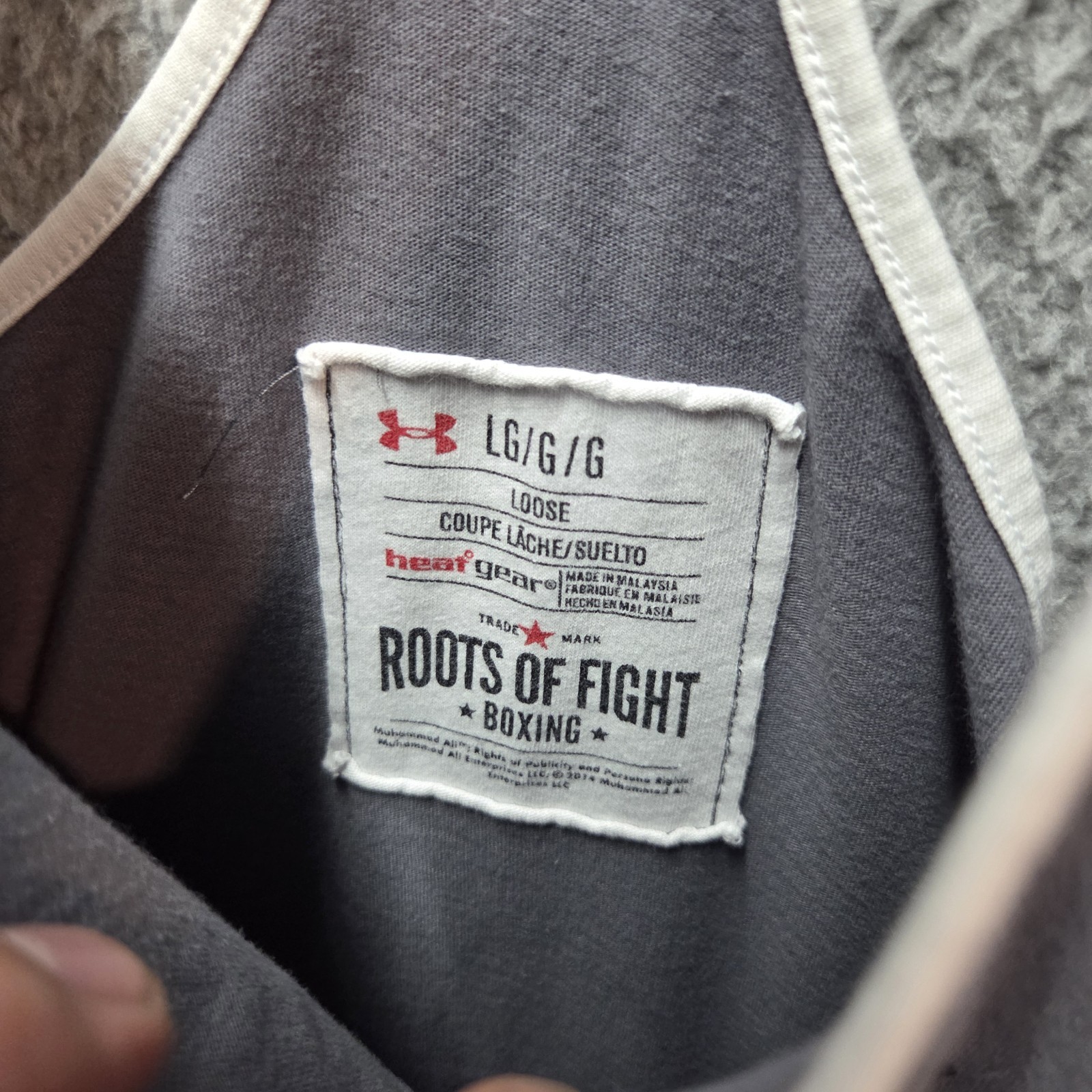 Men’s Large Under Armour Muhammad Ali Tank Top Muscle Roots Of Fight HeatGear