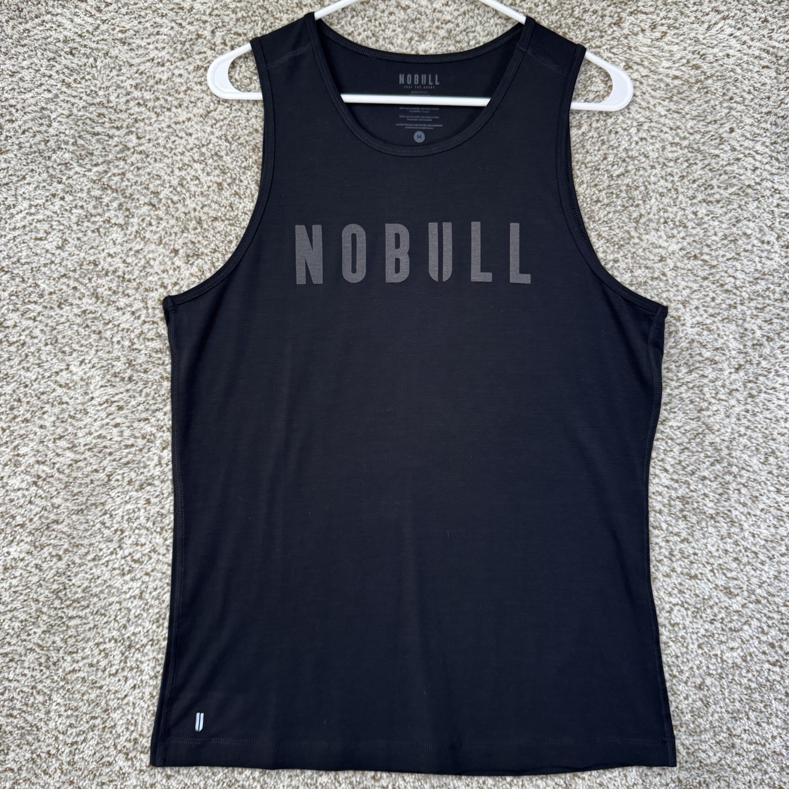 NoBull Tank Top Men’s Size Medium Black Training Performance Workout Gym Running
