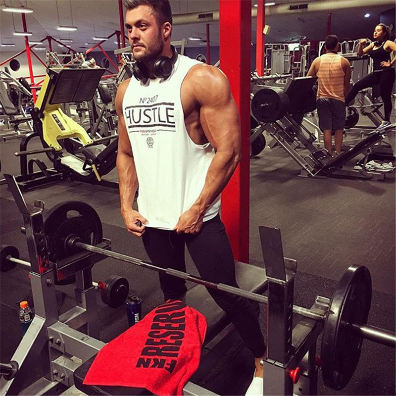 Fitness Men Bodybuilding Tank Top Gyms Clothing Singlets Vest Sleeveless