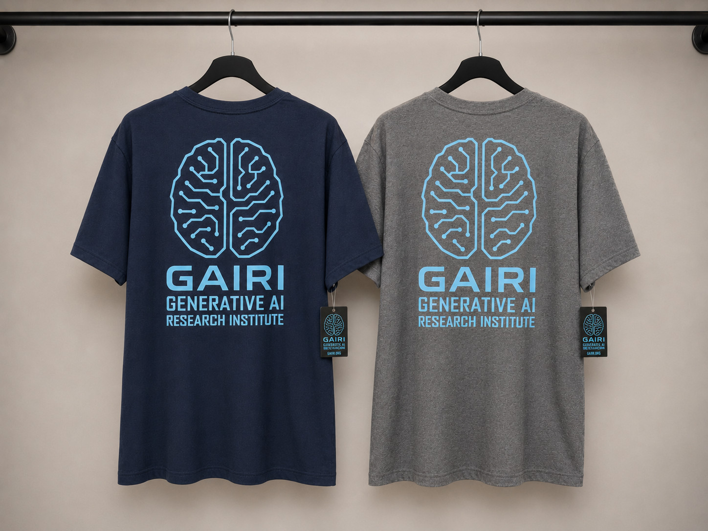 GAIRI – Generative AI Research Institute Unisex Graphic T-Shirt Navy or Gray