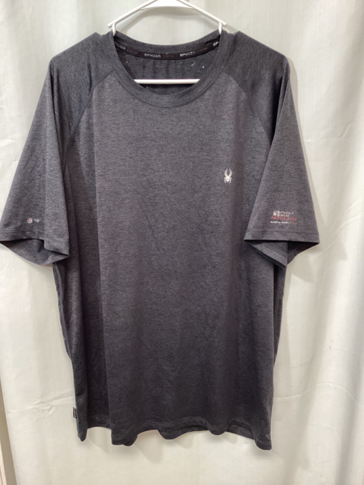 Spyder Swim Rash Guard UPF30+ Black XL Polyester T Shirt T2