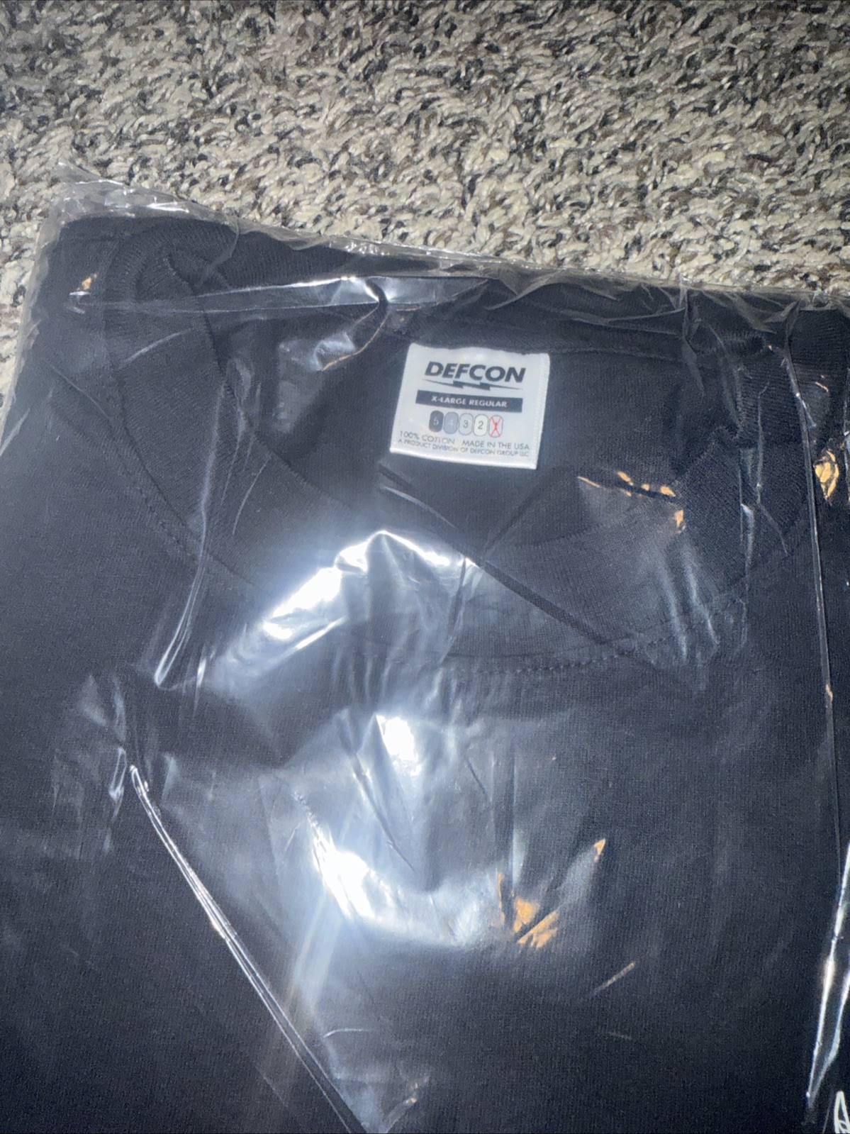 XL- DEFCON GROUP x HALF FACE BLADES HFB HEAVYWEIGHT TEE BLACK NEW SEALED