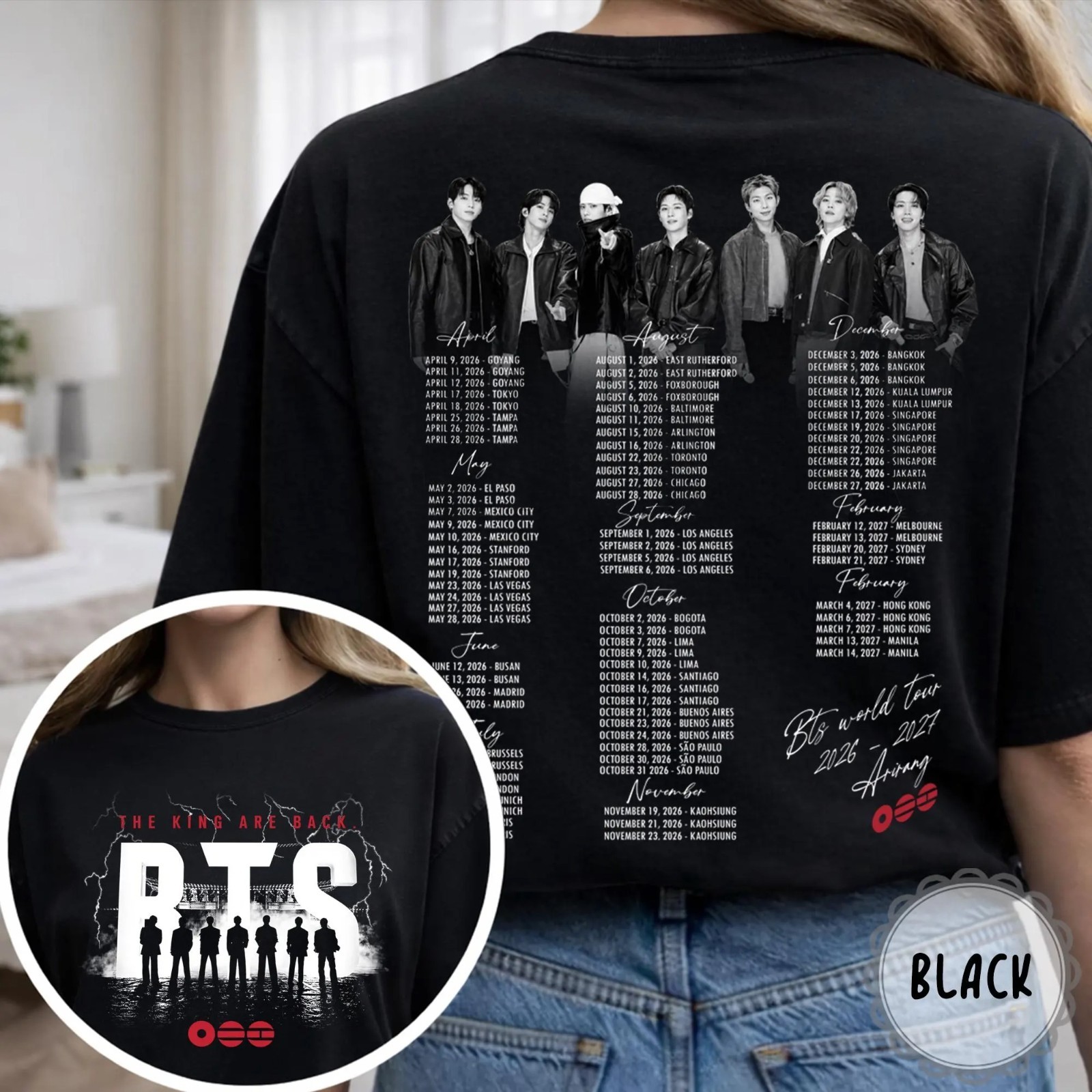 BTS Korean Music World Tour 2026 Music Lover Gift K-pop Fan Unisex T-Shirt