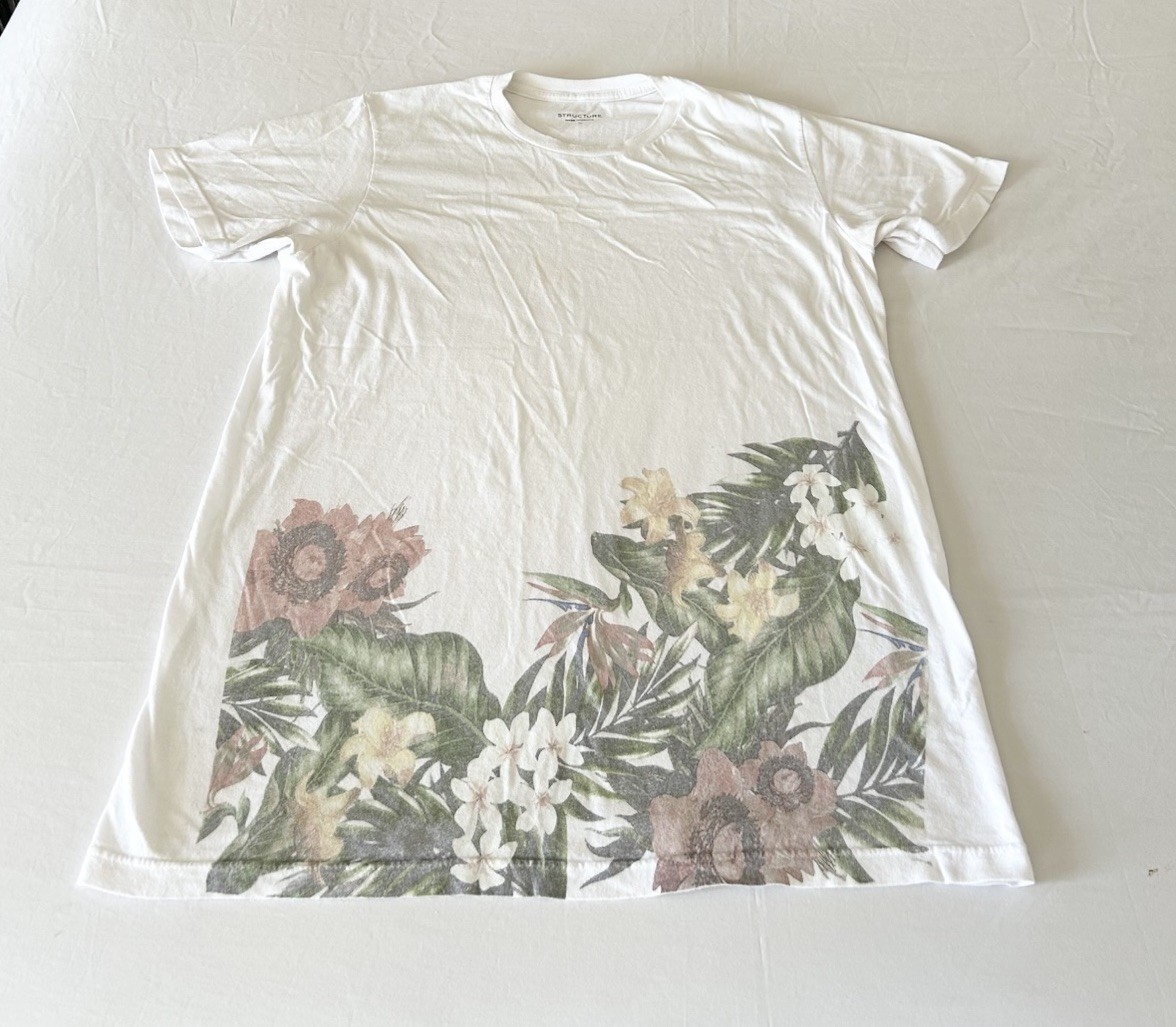 Floral Tropical T-Shirt M Flowers Spring Summer