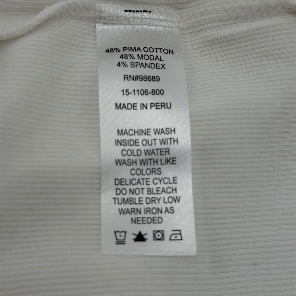 Todd Snyder Tank Top Mens S White Ribbed Tank Top KN1270422 Pima Cotton Modal