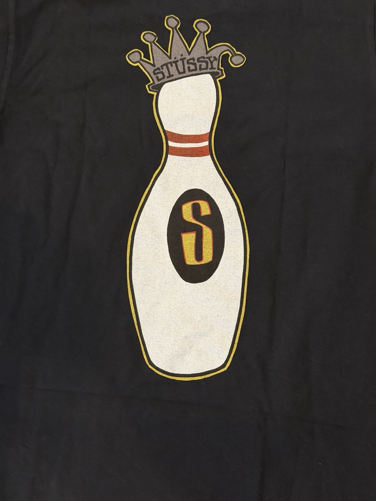 Stussy Shirt Tee Tshirt Black Size Small Double Sided Streetwear ✅