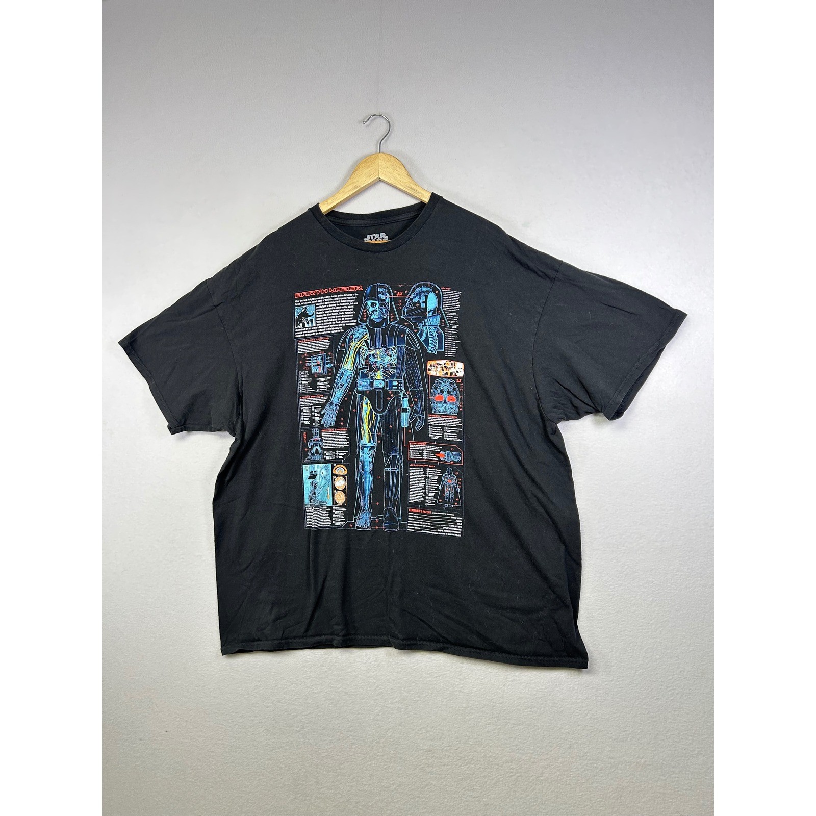 Star Wars Darth Vader Anatomy T Shirt Mens 3XL Black Graphic Tee