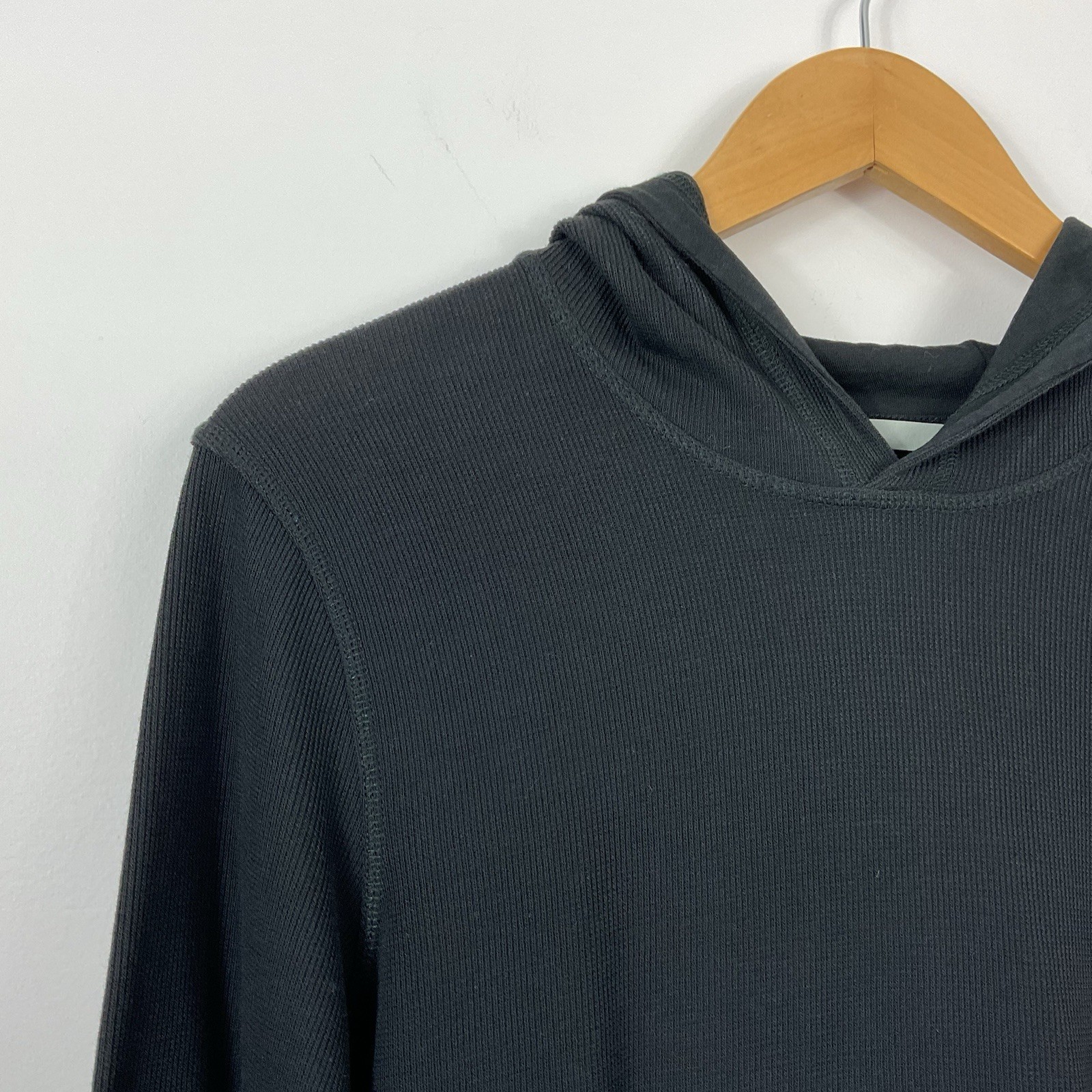 Vince Waffle Knit Thermal Hooded Shirt Men’s Size Medium