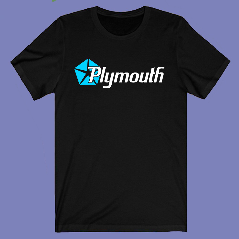 Plymouth Car Classic Men’s Black T-shirt Size S-3XL