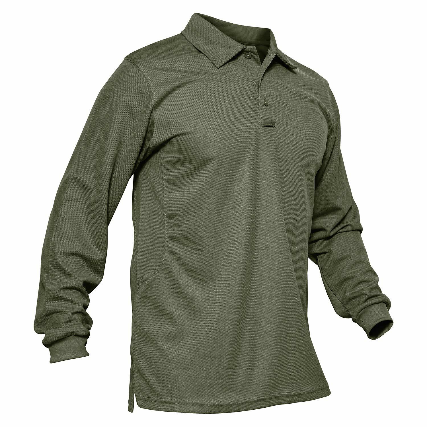 Men’s Long Sleeve Golf Polo Shirts Performance T-Shirts Winter Pullover Workwear
