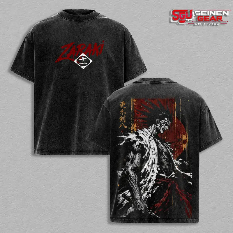 Zaraki Kenpachi Vintage Anime Shirt Bleach Samurai Graphic Tee Gift