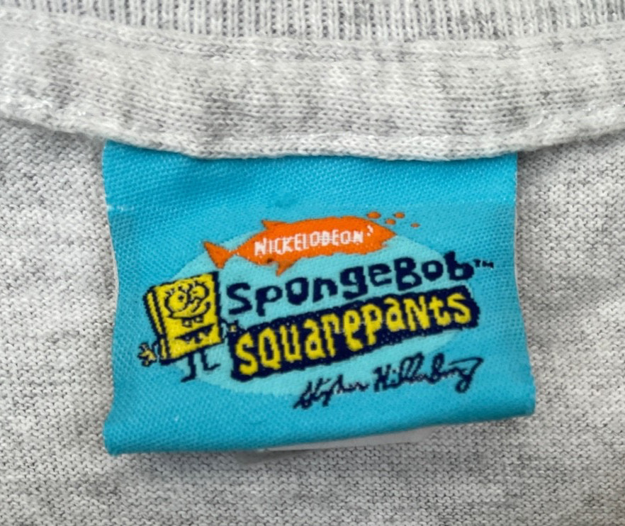 SPONGE BOB SQUARE PANTS Single Stitch T Shirt 2001 Made In USA Men’s M Gray