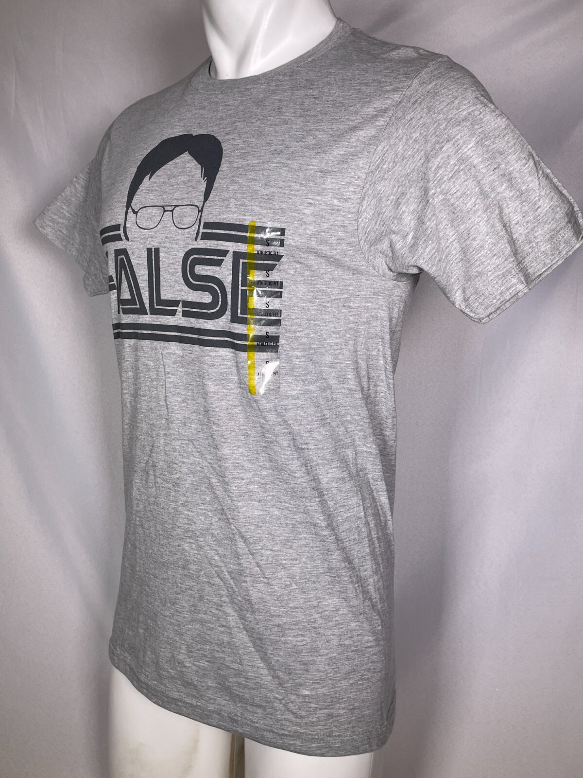 The Office Dwight Schrute “False” Official Gray T-Shirt Men’s SMALL NWT
