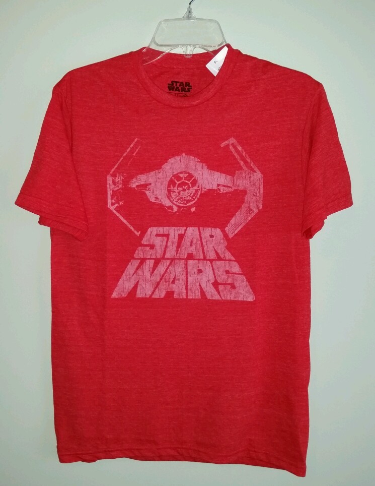 NWT Star Wars Men’s ADULT Tee Shirt S M L XL XXL 2XL Licensed RED T Shirt 214415