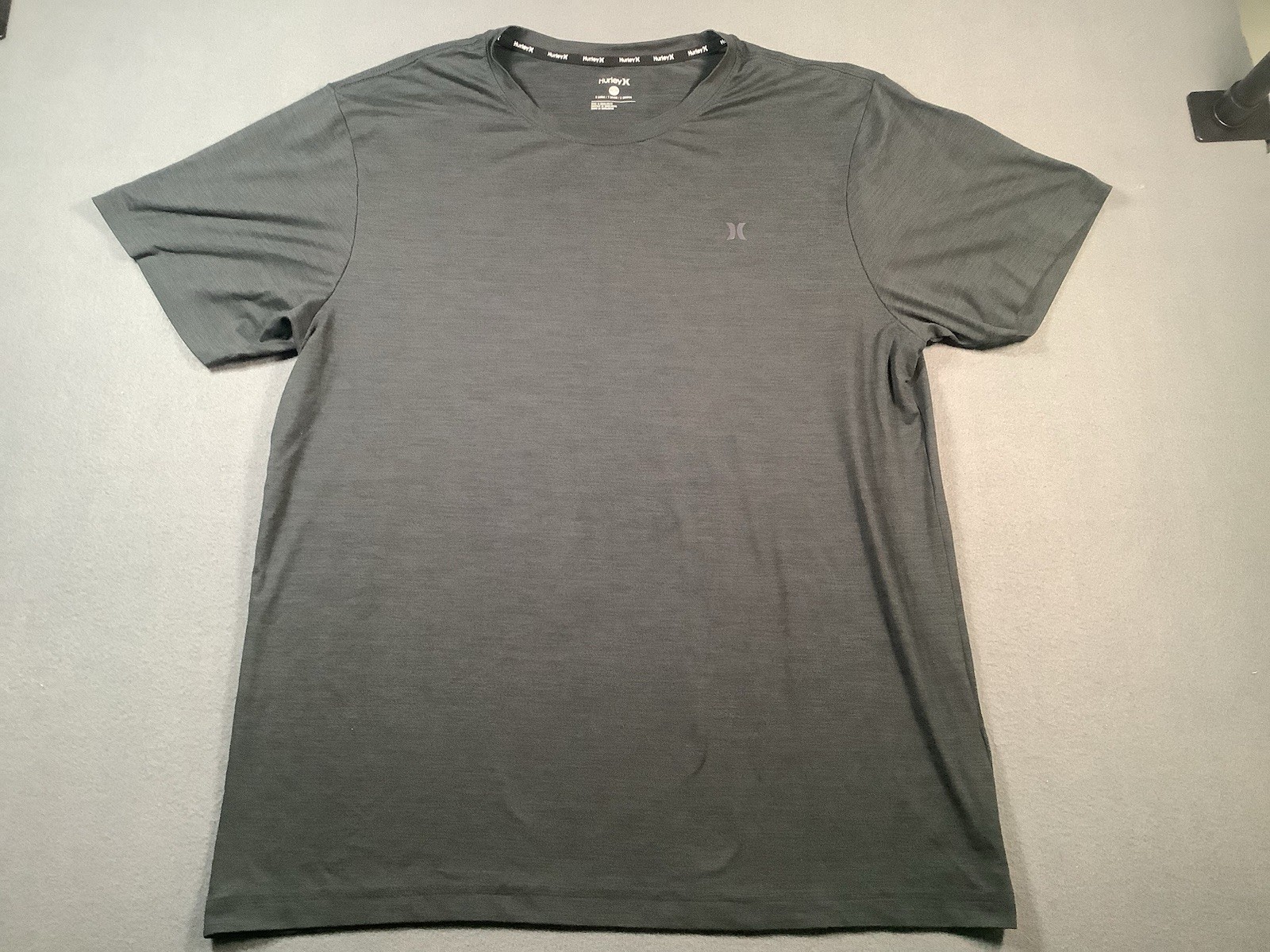 Hurley T Shirt Mens Xl Dark Gray New Without Tags Polyester Spandex