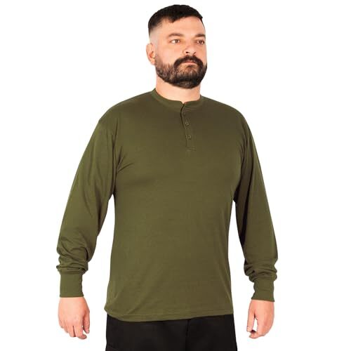 Rothco Olive Drab Long Sleeve Henley T-Shirt 21025 – M