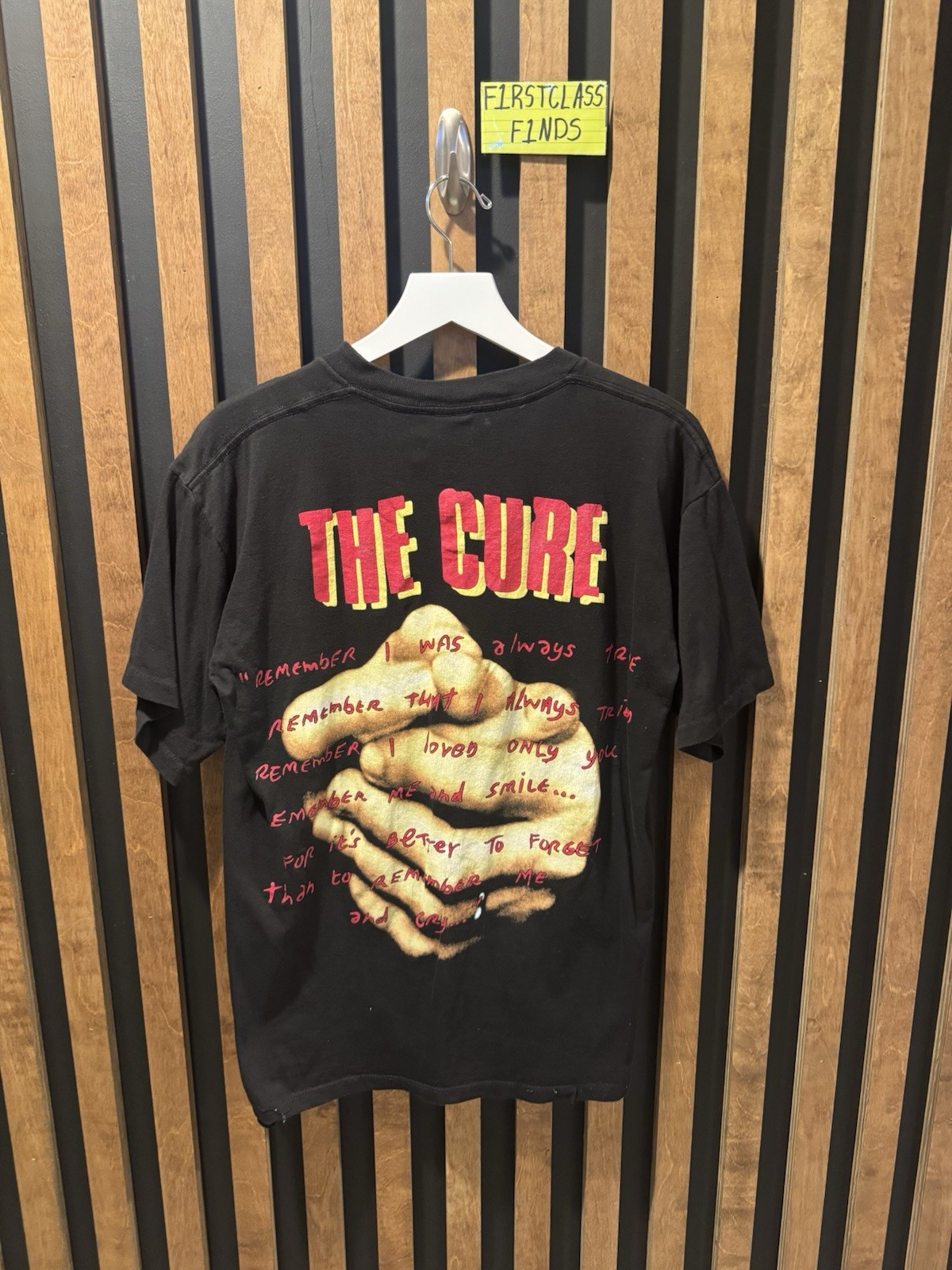 VINTAGE 90s Wild Oats The Cure Band Tour Shirt Black Size L