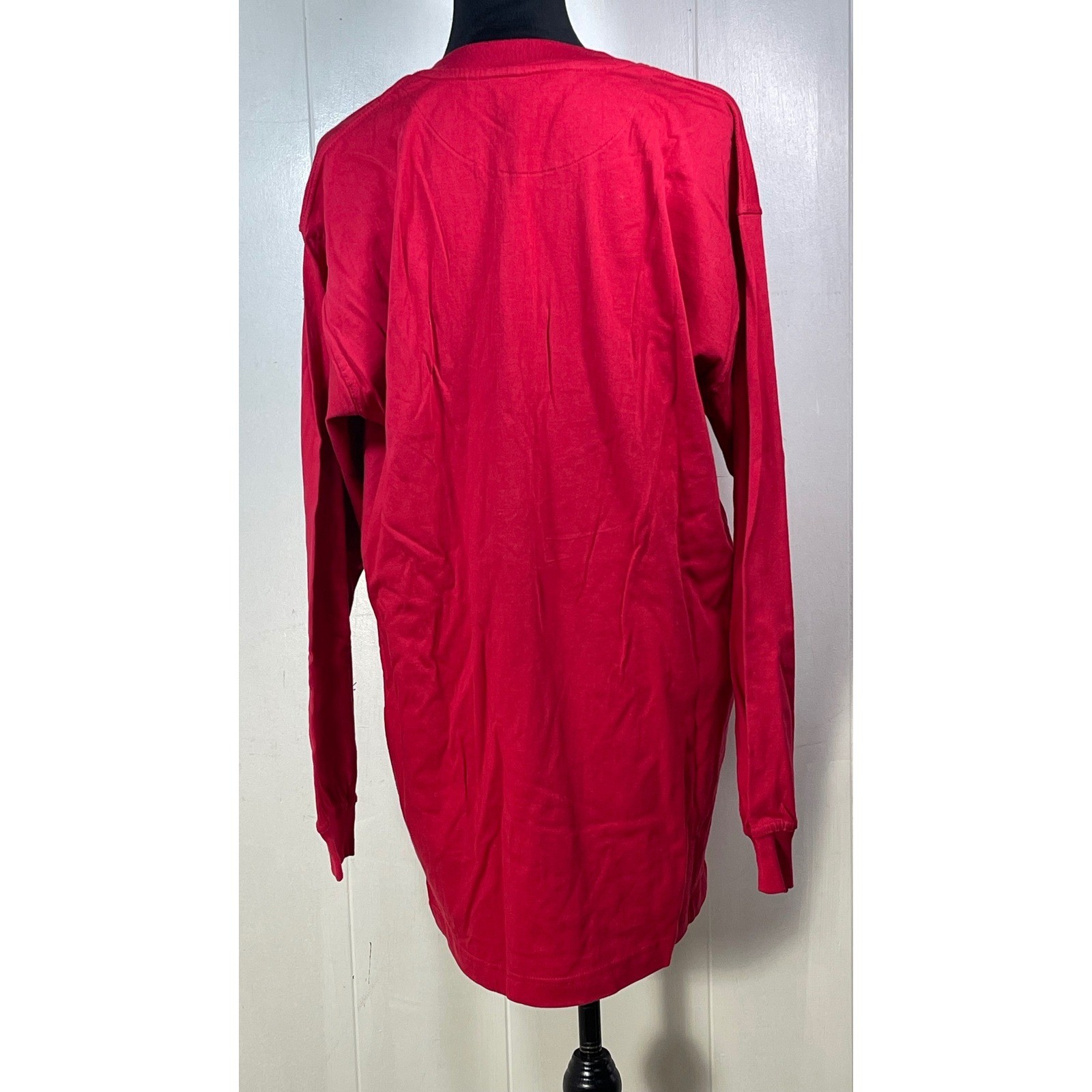 Britches Mens XL Red Long Sleeve Combed Cotton Henley Shirt 3 Button causal
