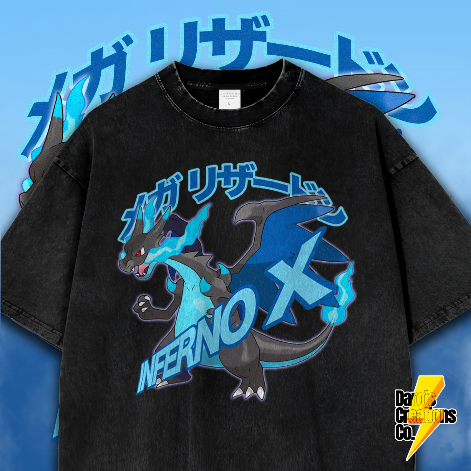 Pokemon Mega Charizard X Custom Anime Shirt, Vintage Anime Shirt, Retro Shirt