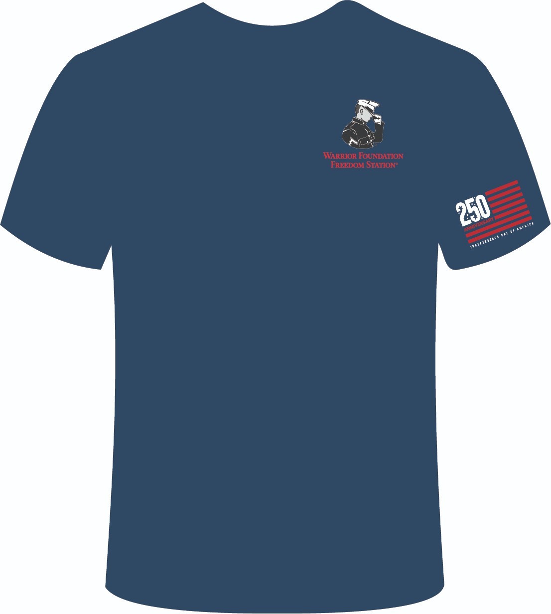 250th Anniversary Patriotic Men’s Blue T-Shirt