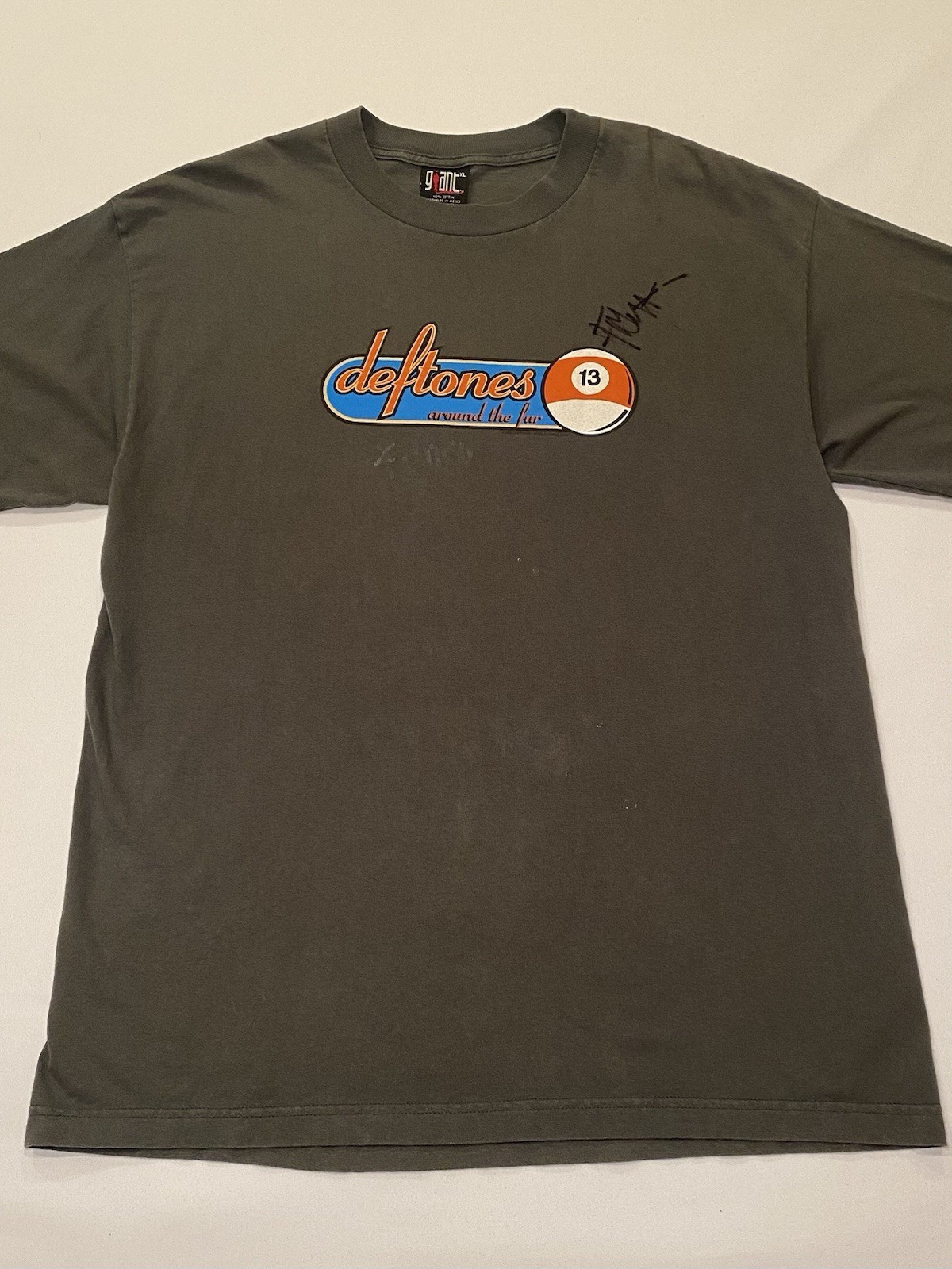 Vintage 1990’s GIANT Deftones Around the Fur Concert T-Shirt Size XL SIGNED